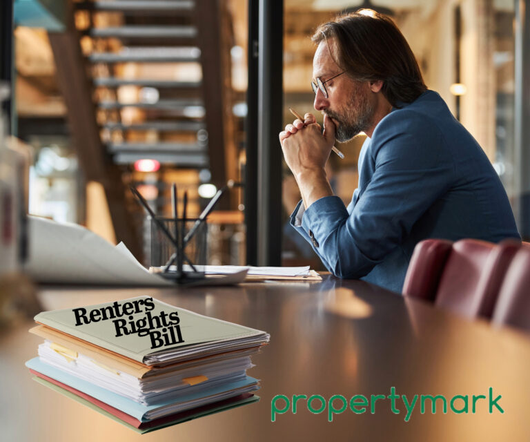 Man reviewing documents with Renters’ Rights Bill highlighted, reflecting agent concerns.