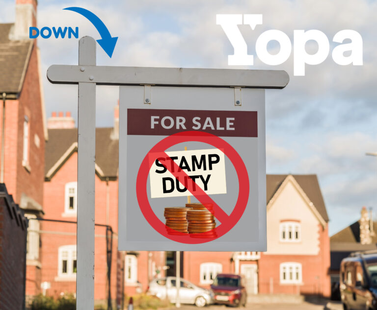 House for sale sign highlighting end of stamp duty relief in England.