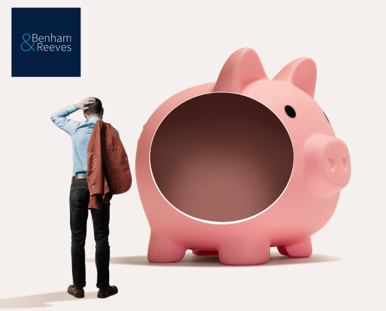 Man looks at an empty piggy bank symbolising rising landlord void costs.