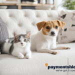 Cat and dog relaxing on sofa representing pet damage insurance cover for tenants