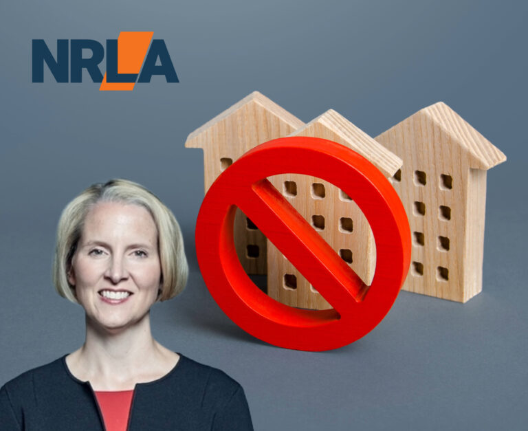 NRLA logo with housing shortage symbol and Treasury Minister highlighting rental crisis.