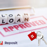 Approved tenancy documents, keys on a keyring and the words Loan on white small blocks