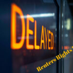 Delayed sign on black background, Renters' Rights Bill