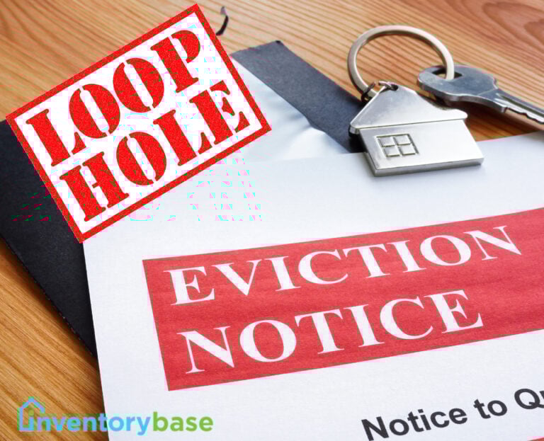 Loop Hole, a house on a keyring laying on an eviciton notice