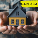 A person holding a house in their hands, Landbay logo