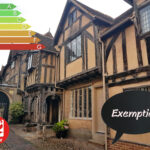 A large house with an EPC graph and the word Excemption