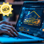 A person using a laptop showing Mortgage