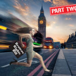 A woman running, Big ben in London in the background, Part two and Renters' Rights Bill