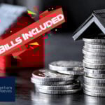 Coins with a house roof on top, Bills included