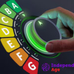 A hand moving a digital EPC graph