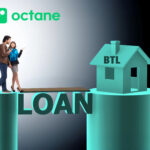 People walking over a bridge towards a model of a house saying the words Loan