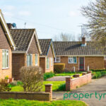 Row of bungalows in a street