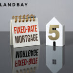 desk calendar saying Fixed rate mortgage and a white model house with the number 5