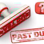past due red stamp with a question mark in speech bubble