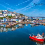 A coastal town and the sea
