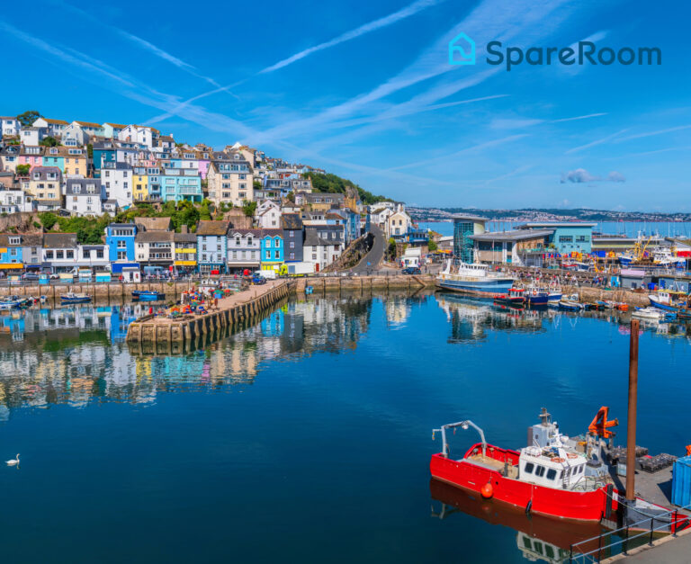 A coastal town and the sea