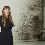 Moukld in a house with an image of Angela Rayner