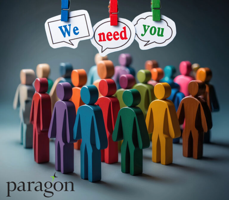 multi coloured wooden figures with text We need you