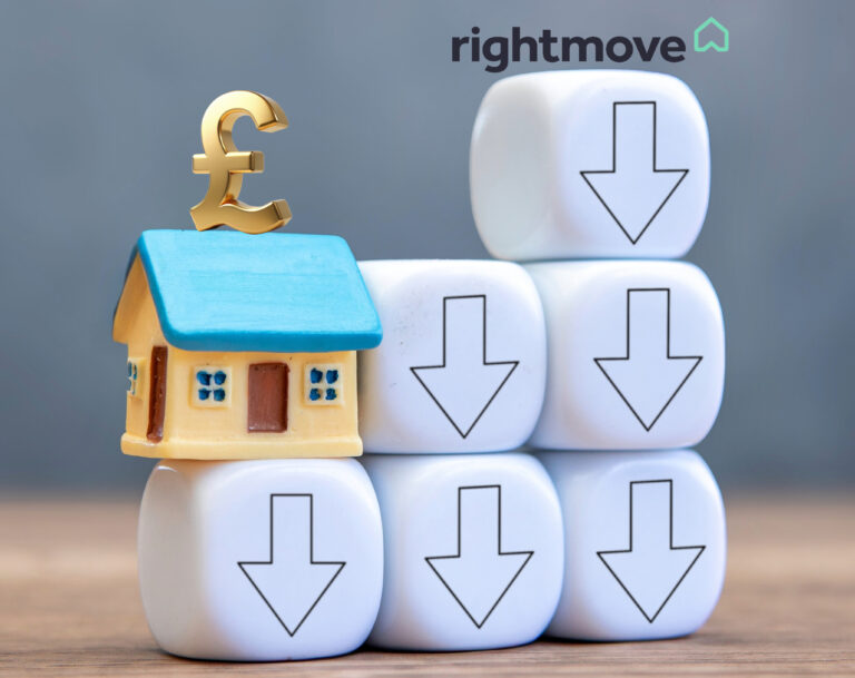 House with a pound sign on dice with a down arrow