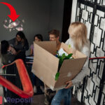 Students moving out of student accomodation with a down arrow and uk cash