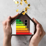 Falling coins onto a house with an EPC graph