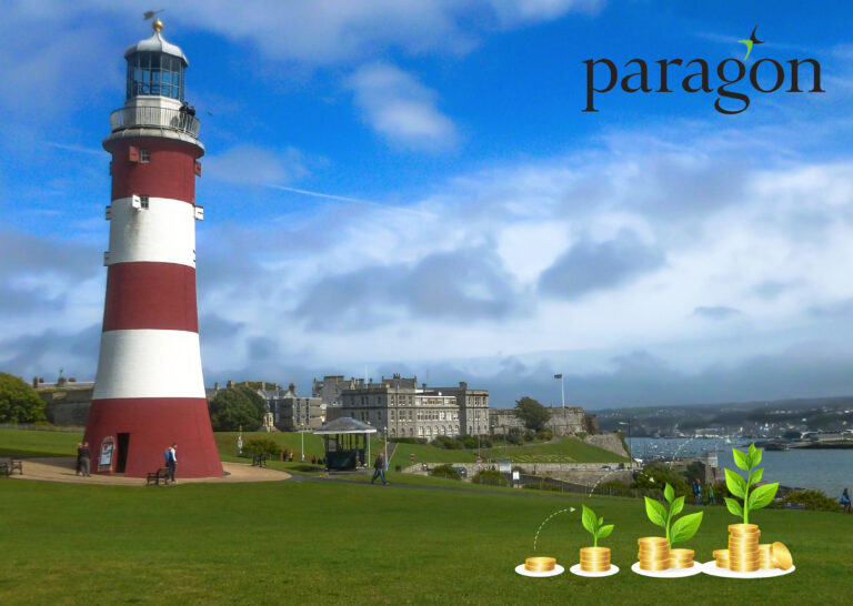 Plymouth and coins and growing plants