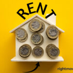 Model house made of pound coins symbolising rising UK rent costs
