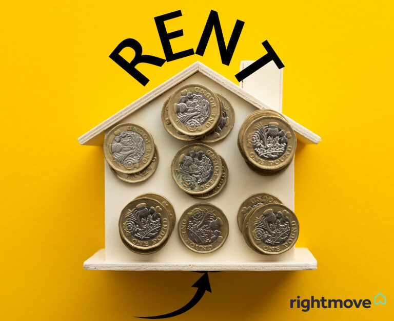 Model house made of pound coins symbolising rising UK rent costs