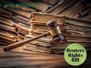 Legal hammer and paperwork with the label Renters Rights Bill
