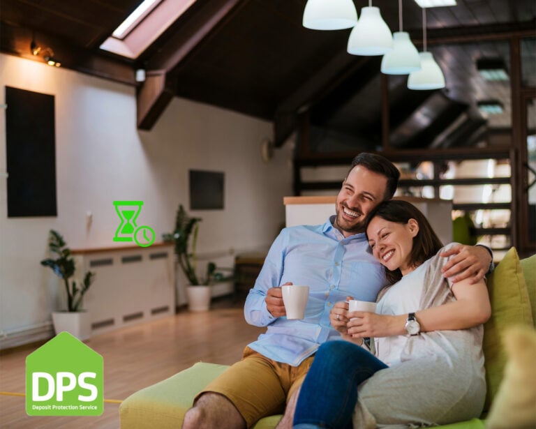 Couple drinking coffee comfortable in a lounge