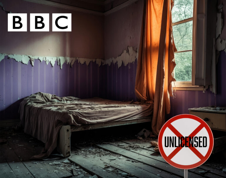 Derelict bedroom symbolising unsafe conditions in unlicensed London HMOs
