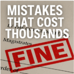Legal document marked “FINE” highlighting costly landlord mistakes