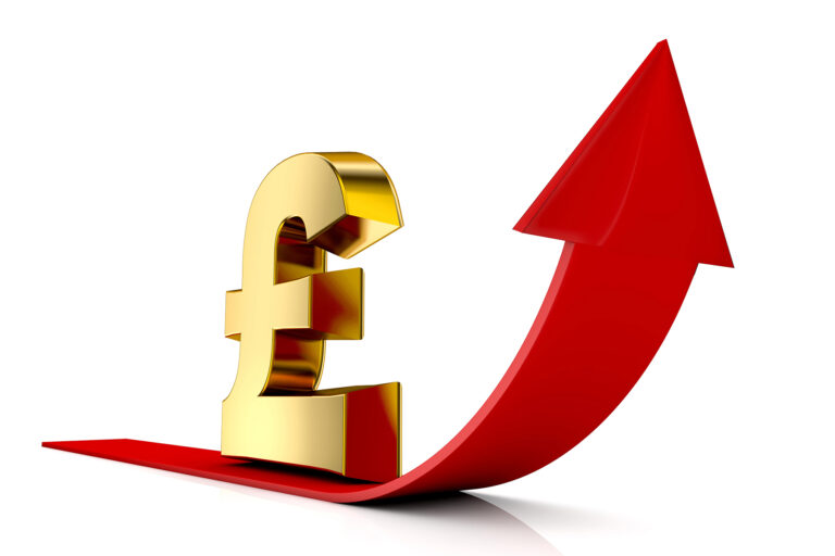Pound sign and upward arrow showing September is the best time for Landlord Sales Agency to sell property for Landlords