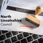 Council document stamped approved with North Lincolnshire Council text.