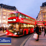 London busy with a bus