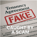 Fake tenancy agreement warning about rental scams targeting landlords