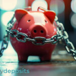 Pink piggy bank wrapped in metal chains symbolising secure tenant deposit protection