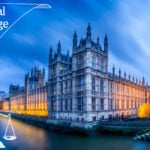 UK Parliament building with “Final Stage” text and justice scales symbolizing Renters’ Rights Bill progress
