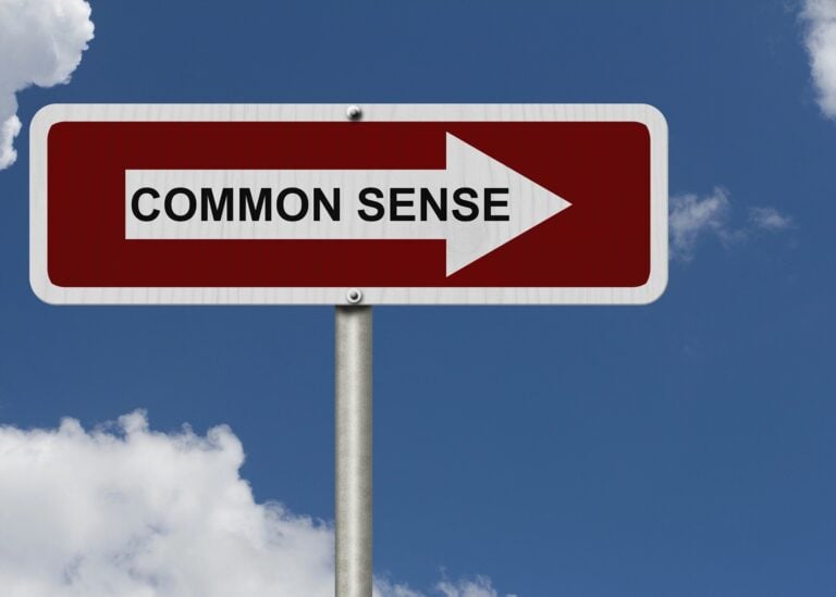 Pic of a sign saying 'common sense' to illustrate a story