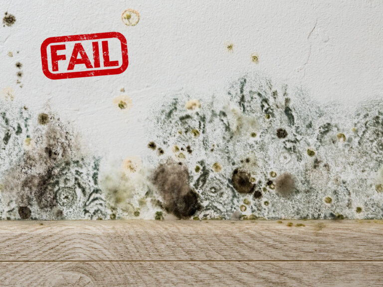 Damp and mould on a wall highlighting poor housing conditions