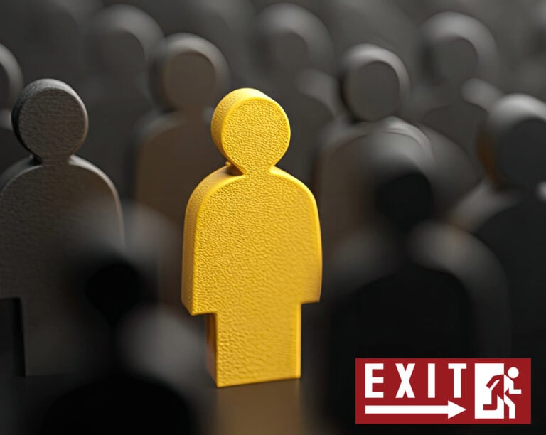 Yellow figure symbolizing landlords leaving the rental market amid financial pressures.