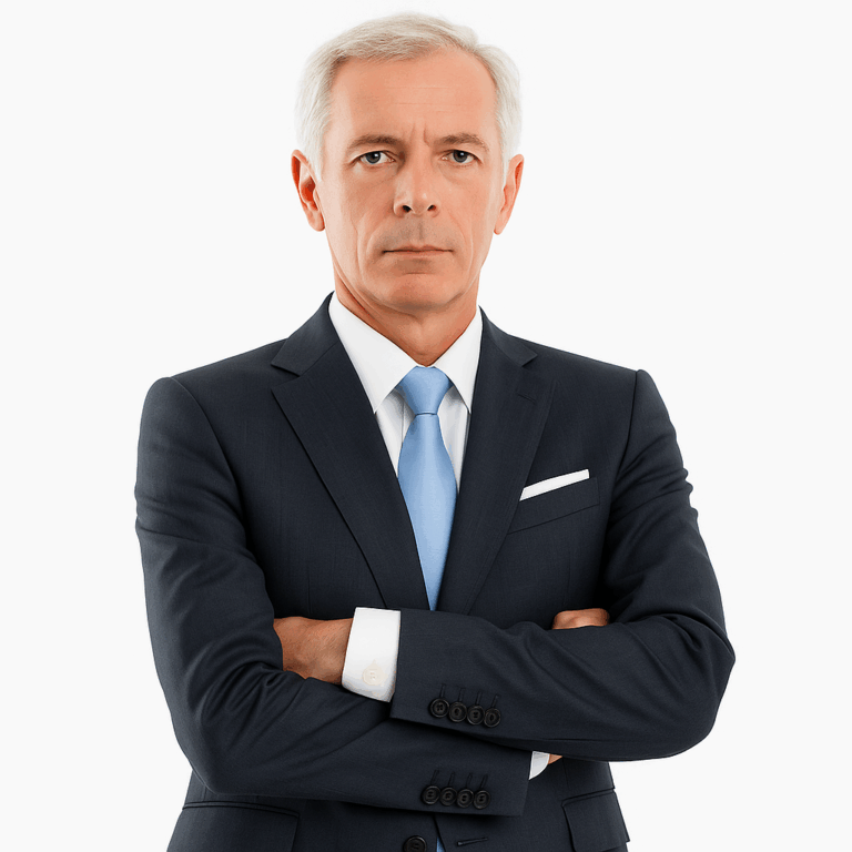 Confident businessman representing landlords reacting to the Renters’ Rights Bill changes