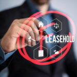 Leasehold housing reform concept with icons representing property law and ownership changes