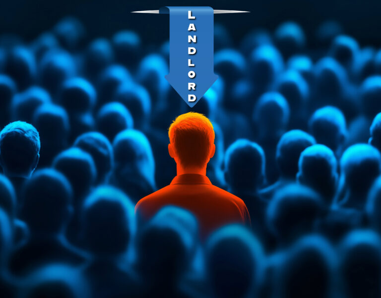 Landlord highlighted among crowd to show tenant satisfaction in rental market survey