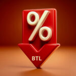 BTL interest rate reduction illustrated with a downward percentage arrow