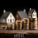 Image of houses and coins to show property market is resilient