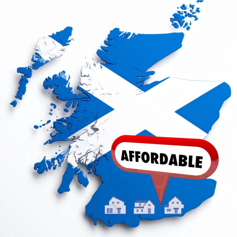 Scotland map with emphasis on affordable housing amid calls for increased social home building