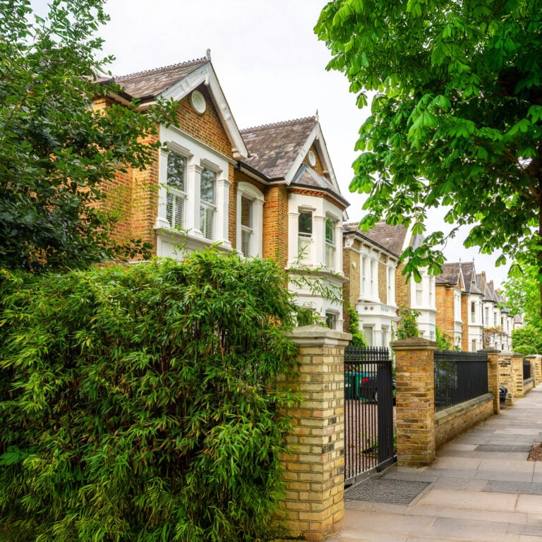 Victorian terraced houses in a residential London street affected by new HMO planning controls