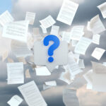Question mark surrounded by flying documents highlighting confusion over prescribed deposit information