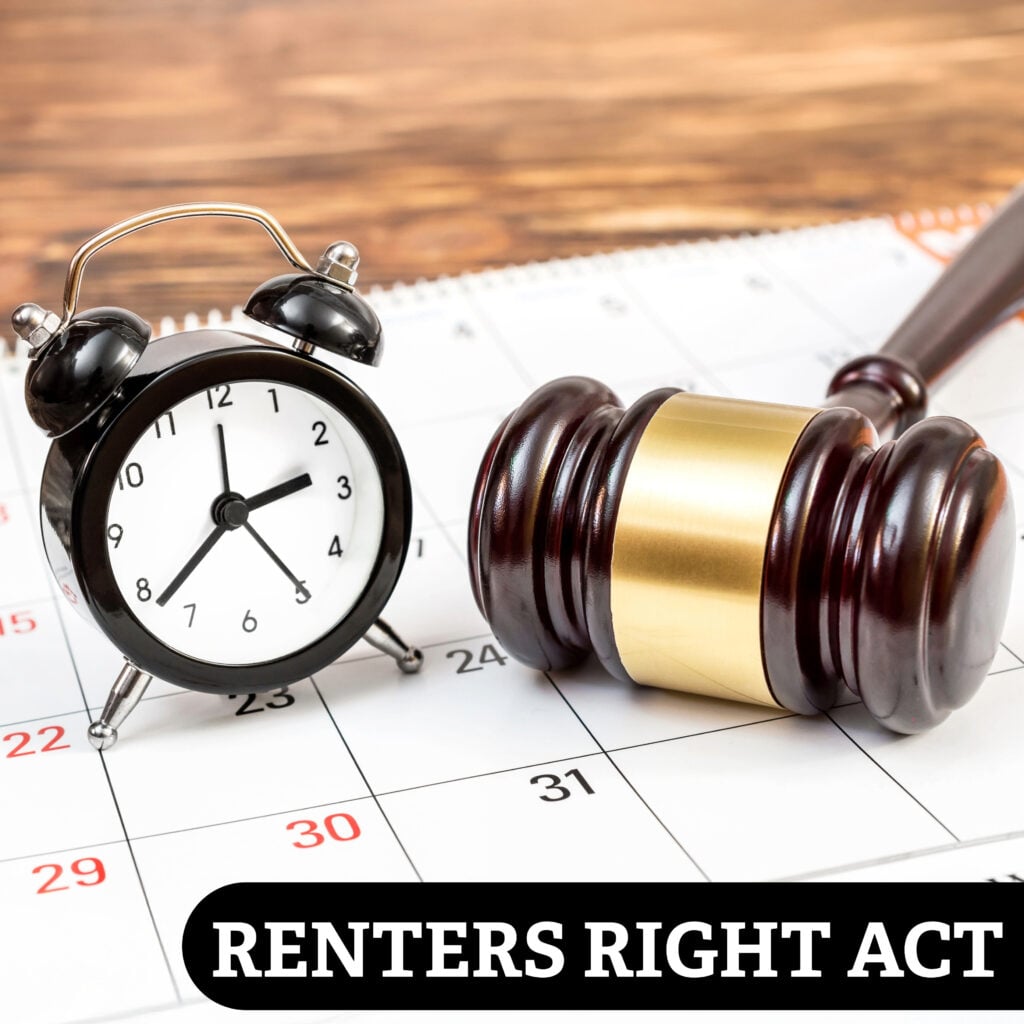 Clock and gavel on a calendar highlighting urgency around Renters’ Rights Act court reforms